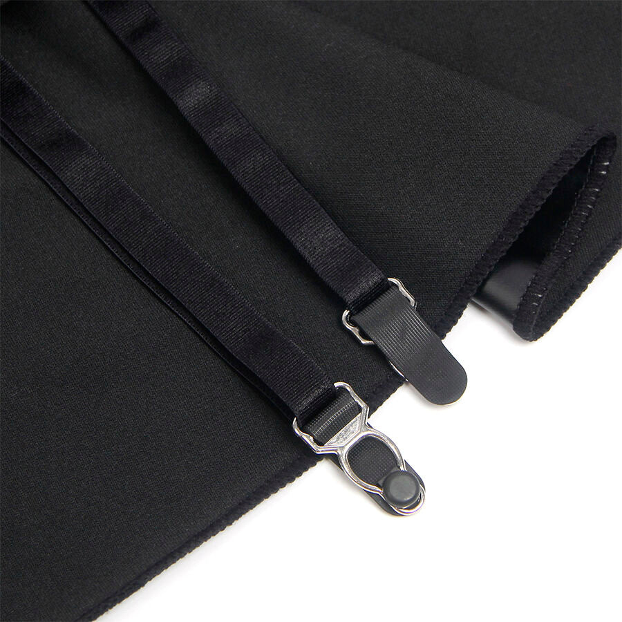 SUBBLIME - 957711 LEDERKLEID MIT SPITZENREISSVERSCHLUSS SCHWARZ L/XL