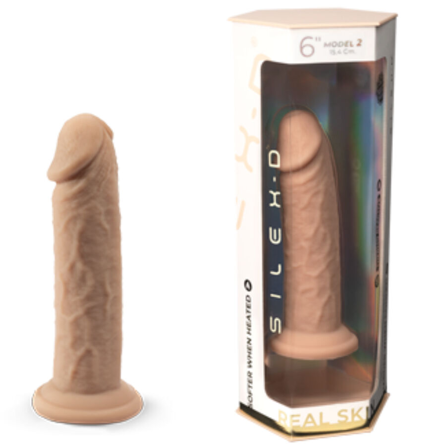 SILEXD - REALISTIC PENIS MODEL 2 PREMIUM THERMAL ACTIVE SILICONE 15.4 CM