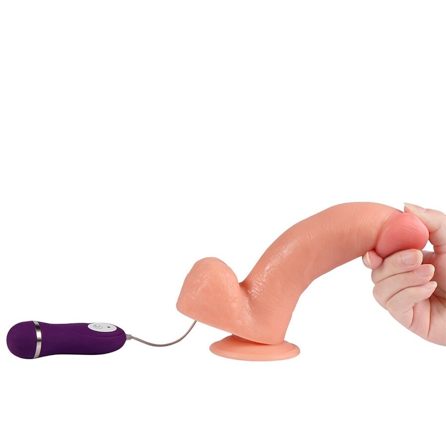 SHEQU - PHANTOM VIBRANT DILDO WITH REMOTE CONTROL 20 CM