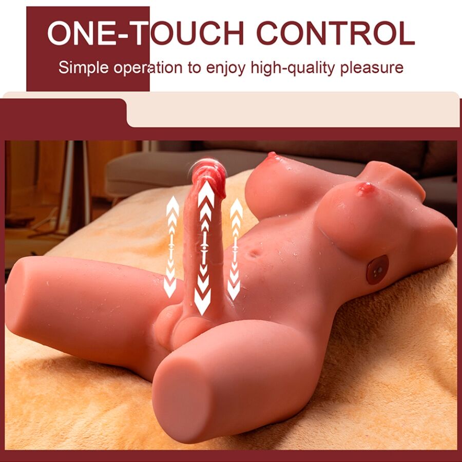 XISE - MIAH LADY BOY FEMALE TORSO WITH DILDO WITH VIBRATION AND THRUSH FUNCTION 55 CM