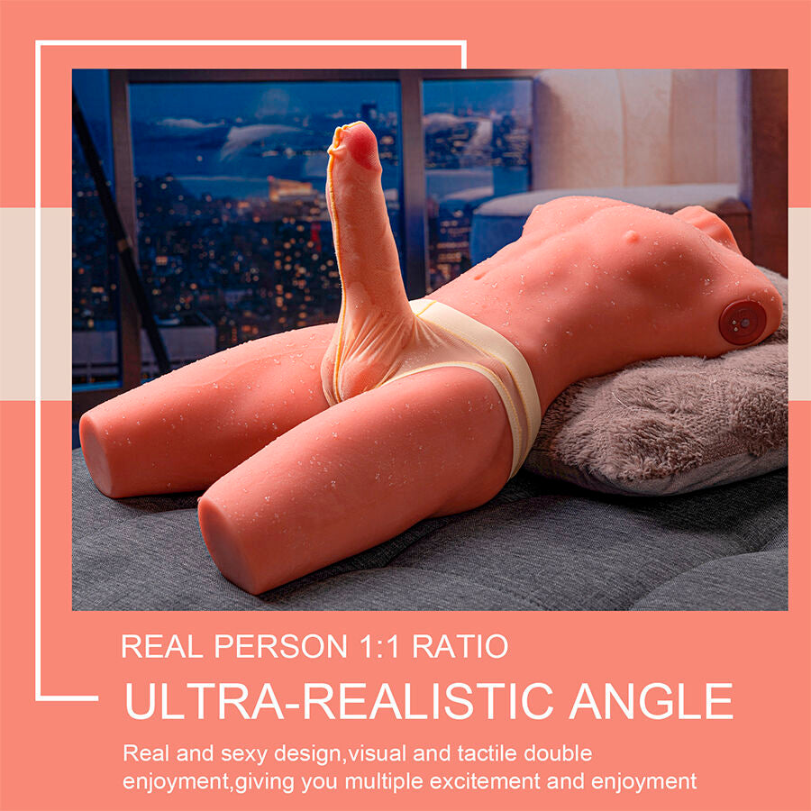 XISE – JASON HALF BODY REALISTIC MALE TORSO WITH IMPACT AND VIBRATION FEATURES 55 CM