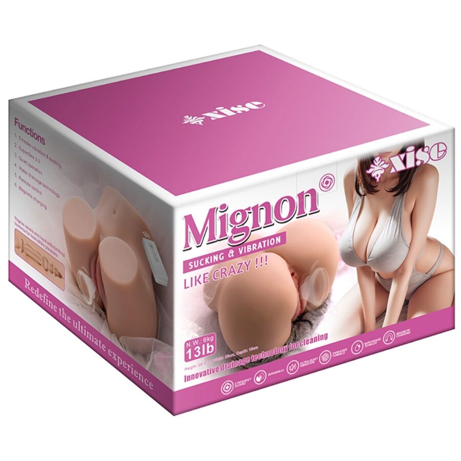 XISE - MIGNON Realistischer Vagina-Masturbator mit Vibrations- und Saugfunktion sowie Fernbedienung, 6 kg