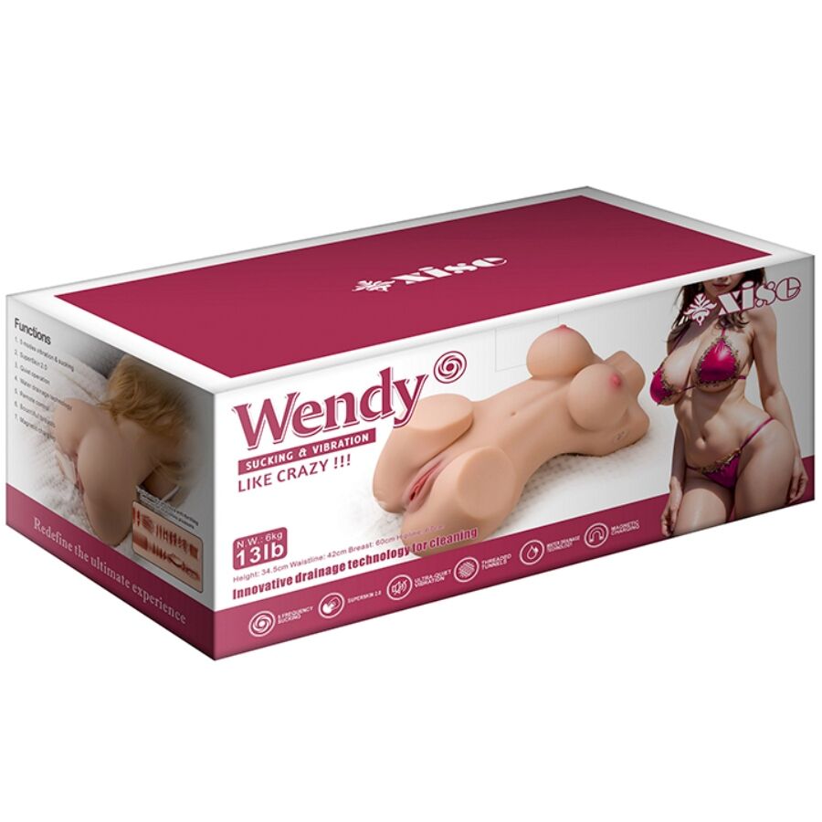 XISE - WENDY Suction Female Torso with Vibration and Remote Control 6 kg