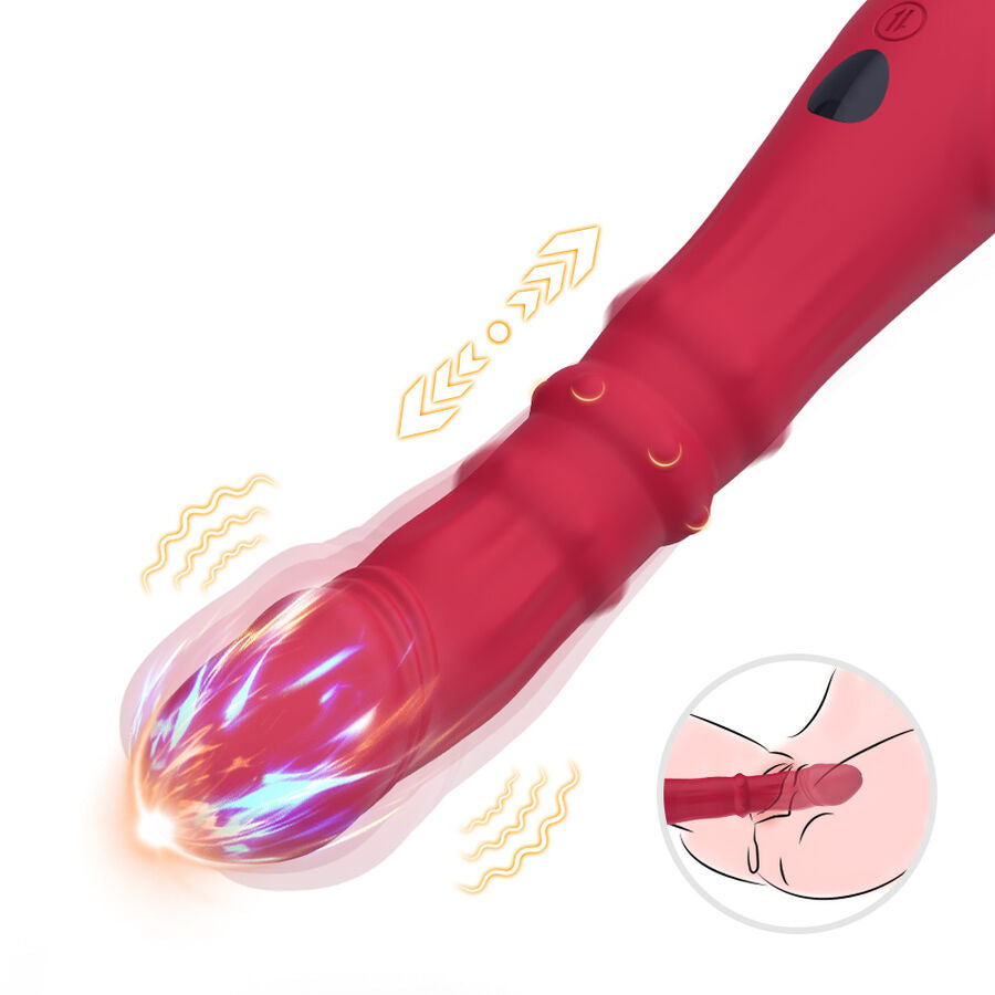 ARMONY - THERMO-EINSTELLBARER PUNKT-A-STIMULATOR-VIBRATOR-DILDO ROT