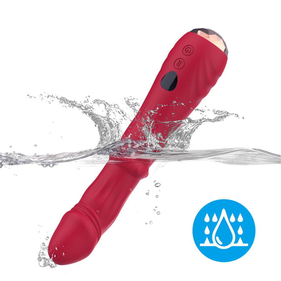 ARMONY - THERMO-EINSTELLBARER PUNKT-A-STIMULATOR-VIBRATOR-DILDO ROT
