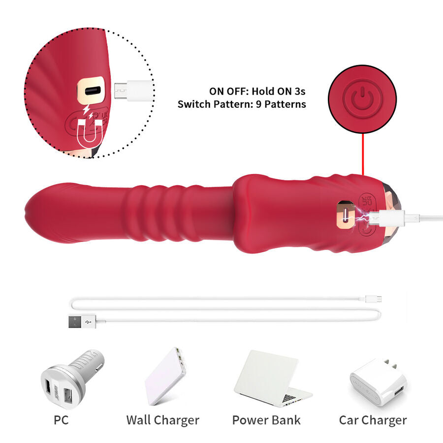 ARMONY - POINT A STIMULIERENDER VIBRATORDILDO ROT