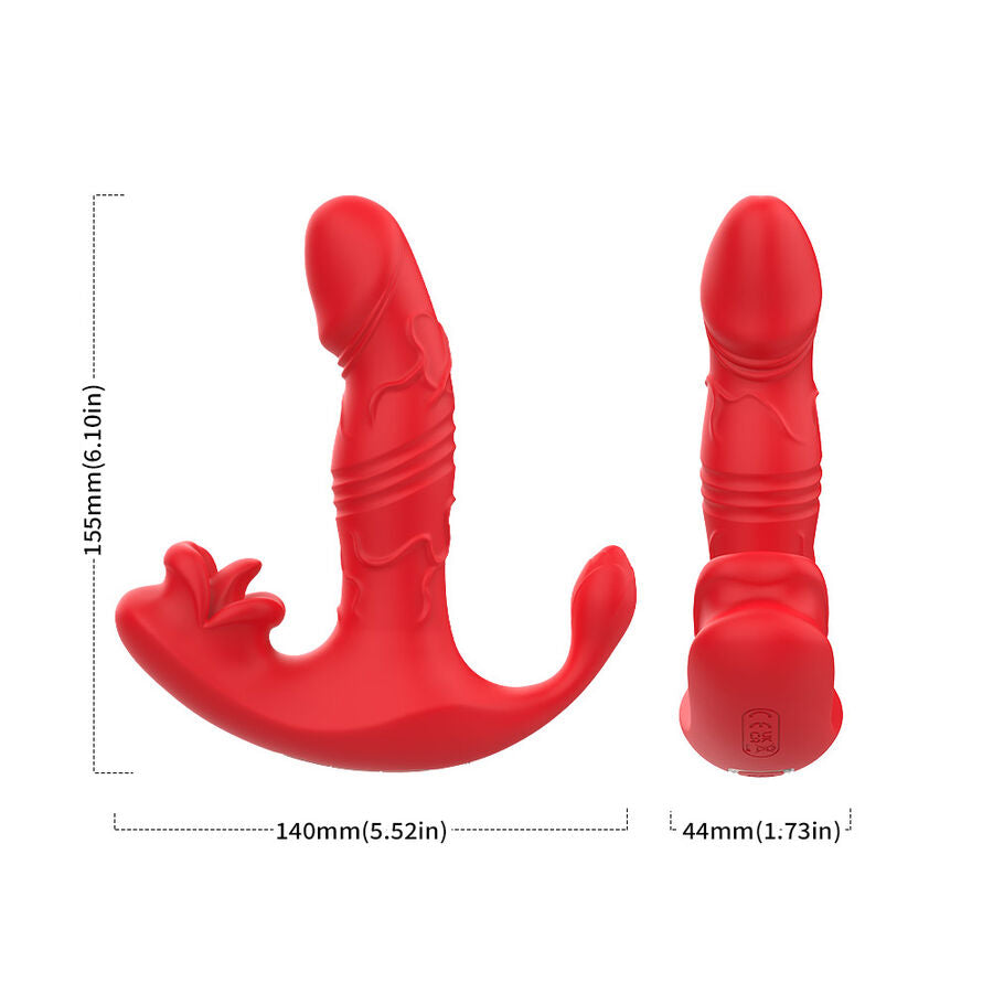 ARMONY - ANALVIBRATOR PANTY C UND G-SPOT STIMULATOR FERNBEDIENUNG ROT