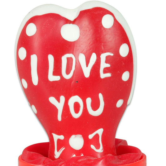 CONDOMERIE - HAND-PAINTED NEW CONDOMS HEART - I LOVE YOU MODEL 1