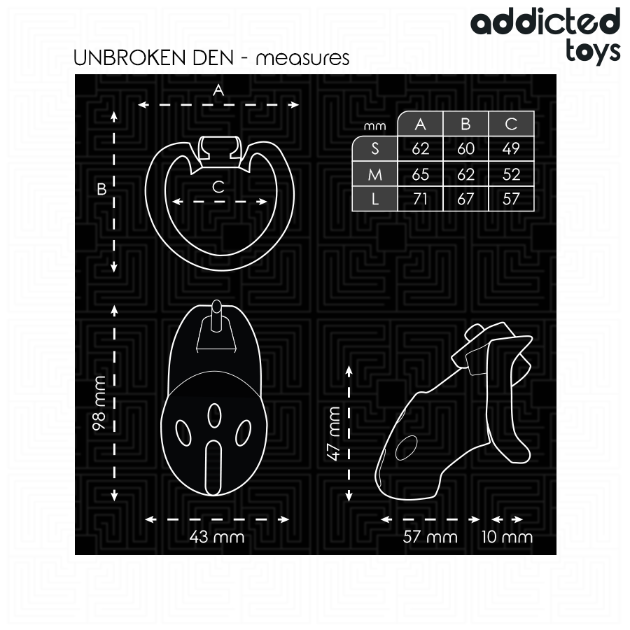 ADDICTED TOYS LOCKED - UNBROKEN THE PENIS CAGE 9.8 CM