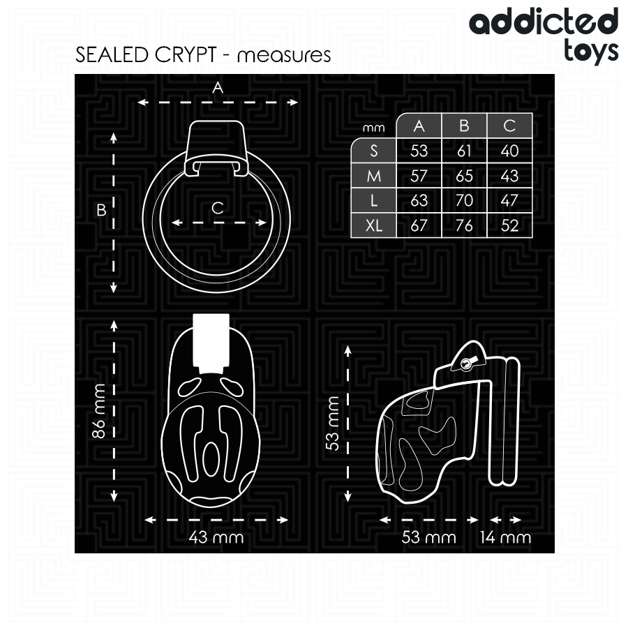 ADDICTED TOYS LOCKED - SEALED PENIS CAGE 8 CM