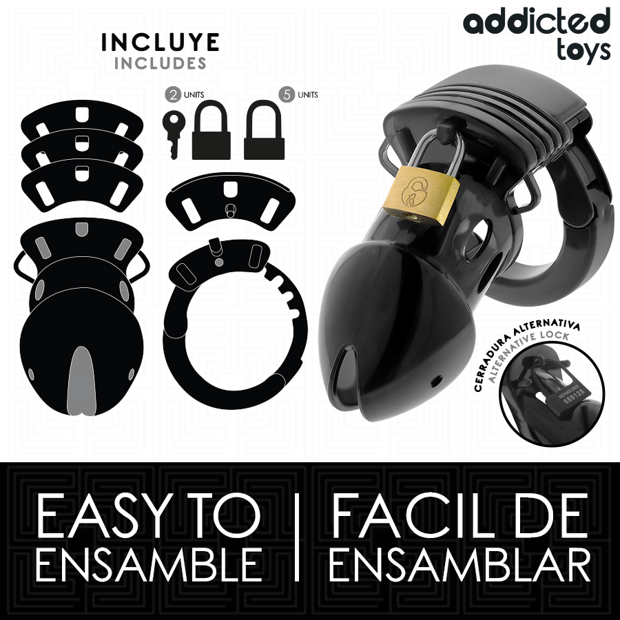 ADDICTED TOYS LOCKED - CHASTITY DEPTHS PENIS CAGE 7.5CM