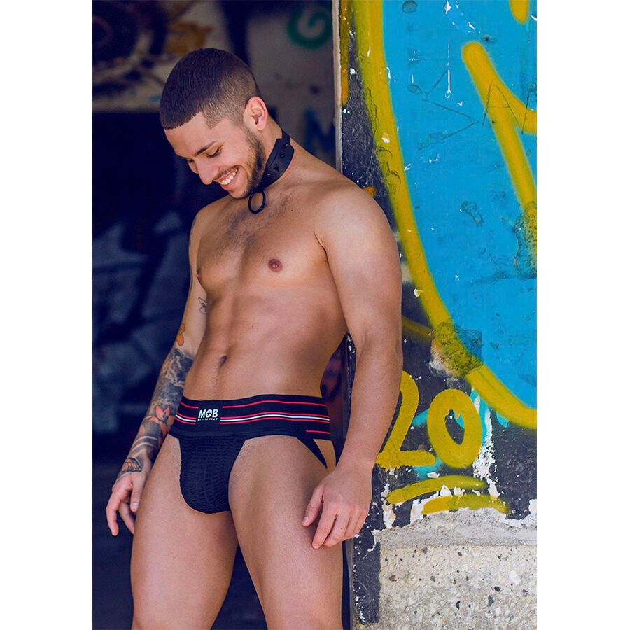 MOB - KLASSISCHER SCHWARZER TANGA GRÖSSE XL