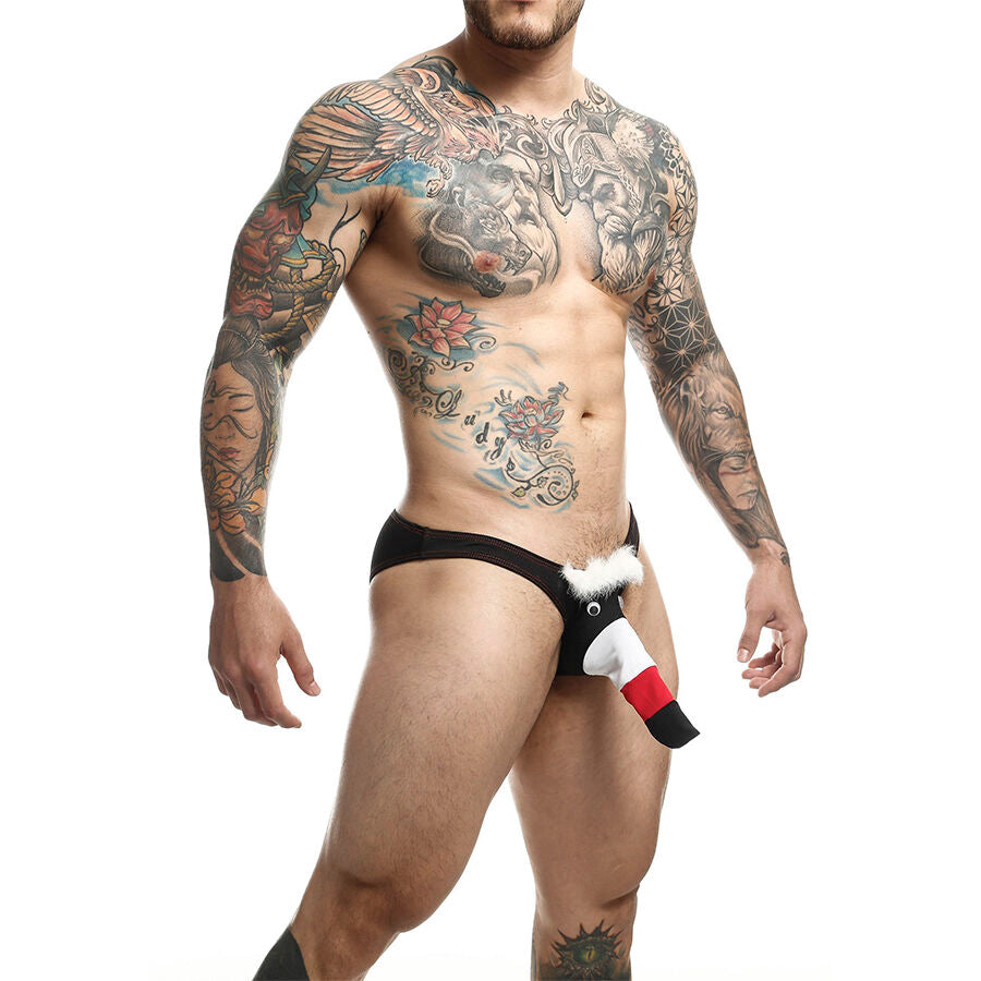 MOB - SCHWARZER TOUCAN-BADEANZUG, GRÖSSE XL