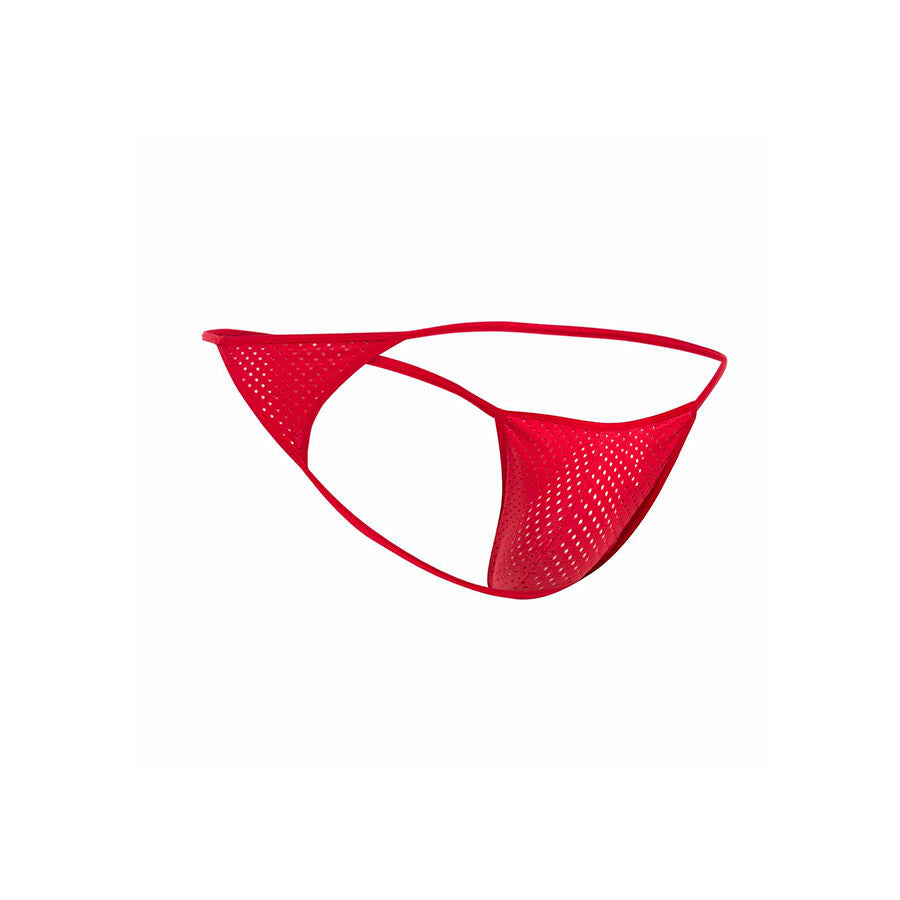 MOB - ROTER MIKROFASER-V-STRING GRÖSSE S/M