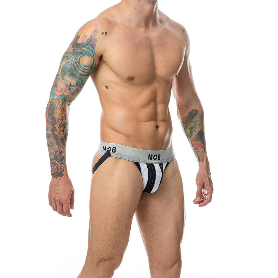 MOB - CLASSIC STRIPE WEISSER JOCK GRÖSSE XXL