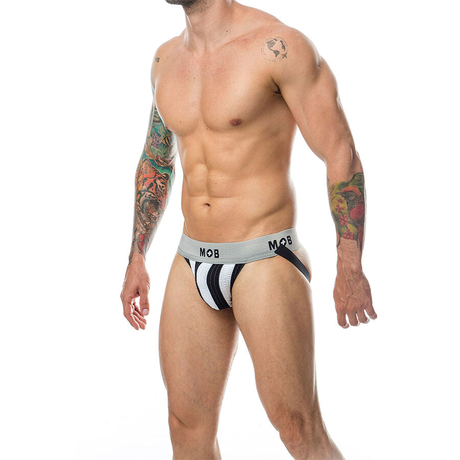 MOB - CLASSIC STRIPE WEISSER JOCK GRÖSSE XXL