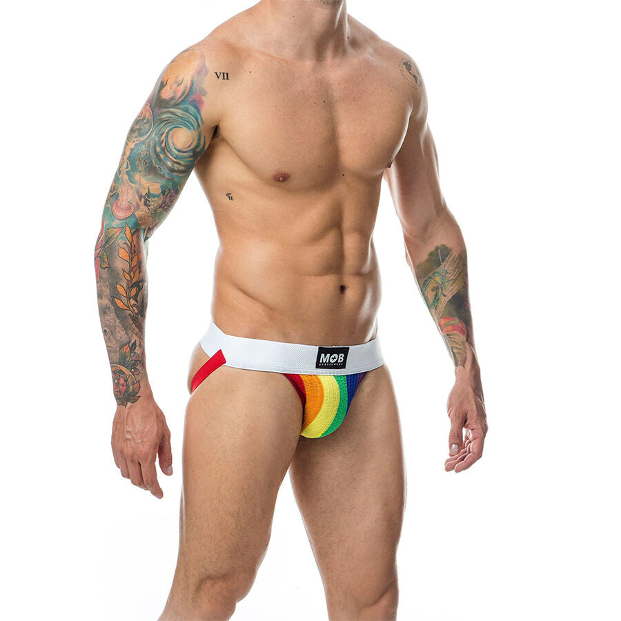 MOB - CLASSIC JOCK STRIPE RAINBOW GRÖSSE XL