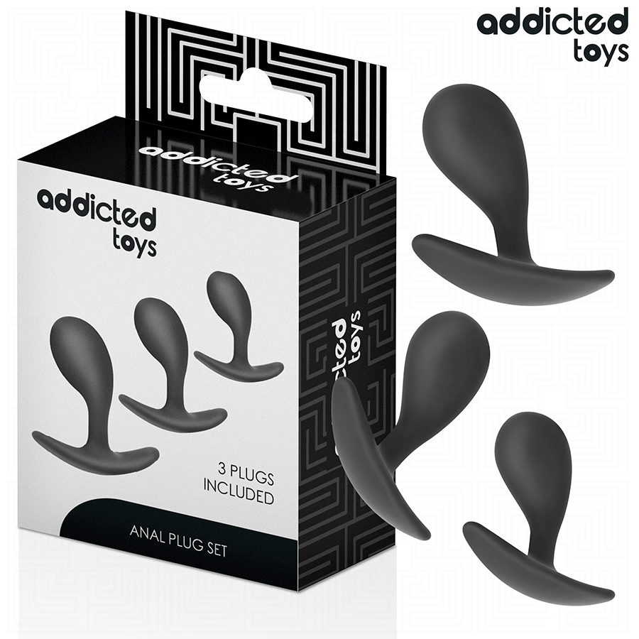 ADDICTED TOYS - 3ER-SET ANALPLUG MODELL 3