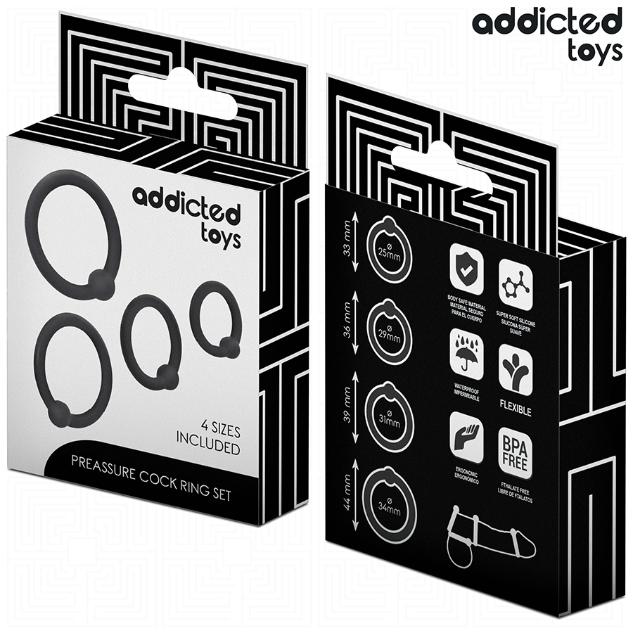 ADDICTED TOYS - SET OF SILICONE PRESSURE RINGS