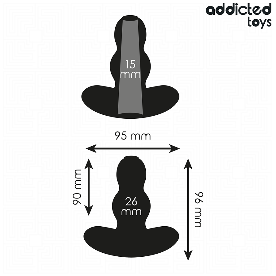 ADDICTED TOYS - HOLLOW ANAL PLUG SIZE M 9.6 CM