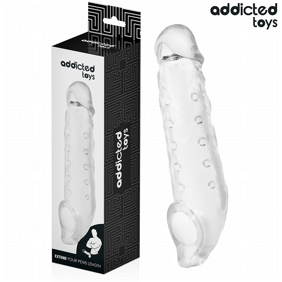 ADDICTED TOYS - TRANSPARENT PENISH SLEEVE SIZE M 27 CM