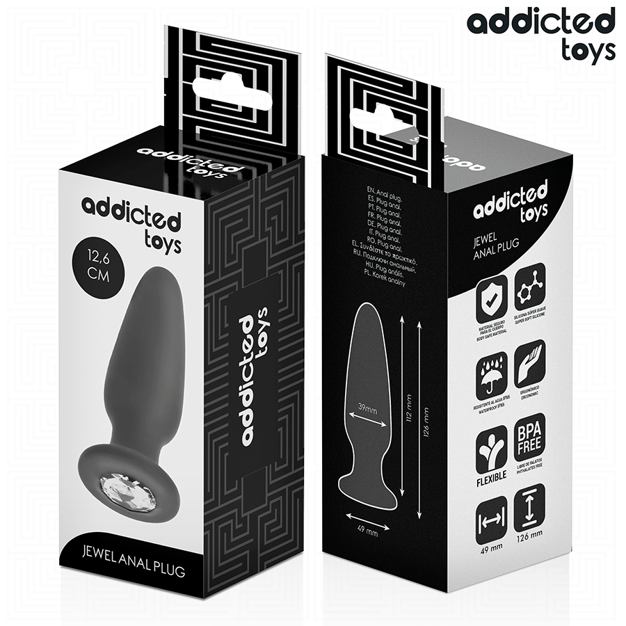 ADDICTED TOYS - ANAL PLUG WITH JEWEL SIZE L 12.6 CM