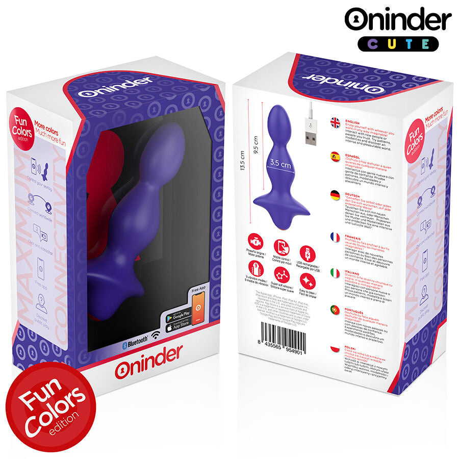 ONINDER CUTE - LOVE BUTT VIBRANT ANAL PLUG DILATATOR - FREE WORLDWIDE APP