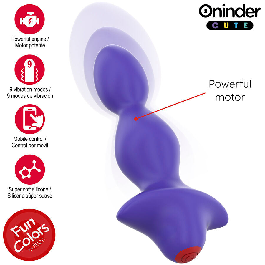 ONINDER CUTE - LOVE BUTT VIBRANT ANAL PLUG DILATATOR - FREE WORLDWIDE APP