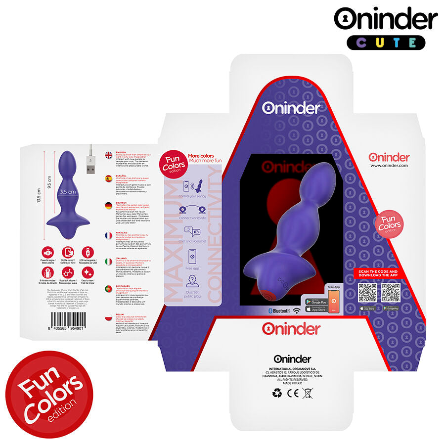 ONINDER CUTE - LOVE BUTT VIBRANT ANAL PLUG DILATATOR - FREE WORLDWIDE APP
