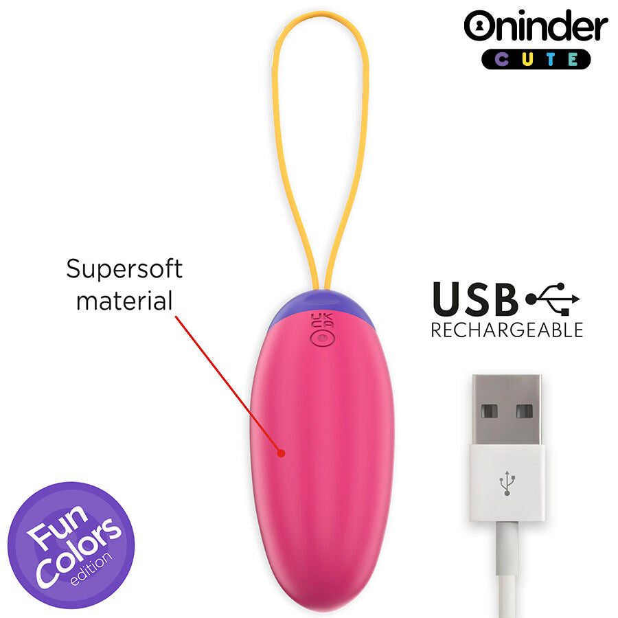 ONINDER CUTE - LOVE PLEASURE VIBRO-WAVE TAPPING SILICONE EGG - FREE WORLDWIDE APP