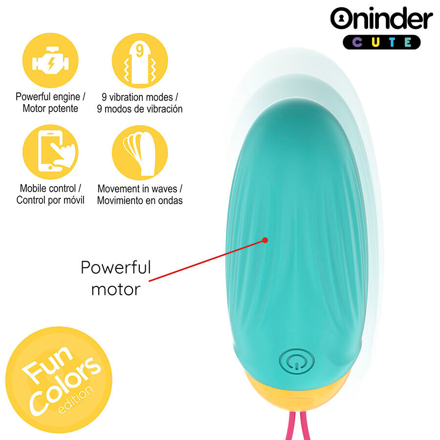 ONINDER CUTE - LOVE PLEASURE VIBRO-ROTATING SILICONE GEMSTONE EGG - FREE WORLDWIDE APP