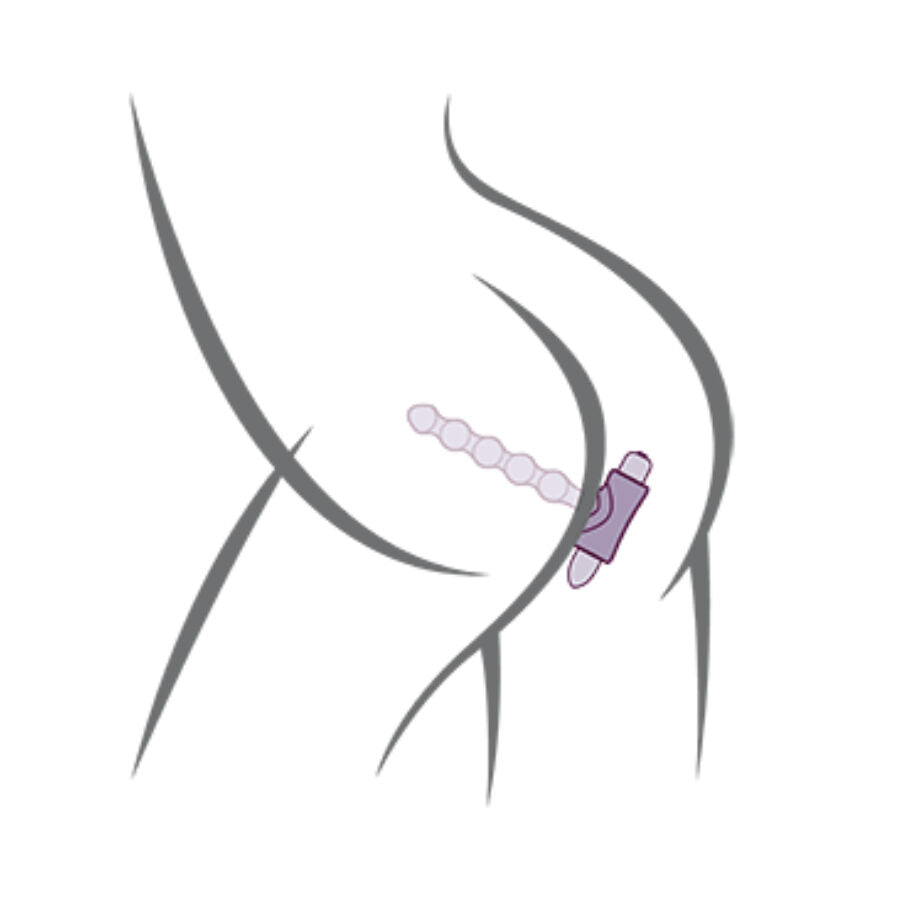 ROCKS-OFF - PETITE SENSATIONS PEARLS ANAL PLUG VIBRATOR BLACK