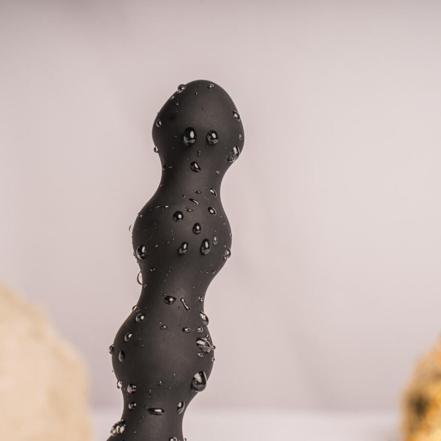 ROCKS-OFF - PETITE SENSATIONS PEARLS ANAL PLUG VIBRATOR BLACK