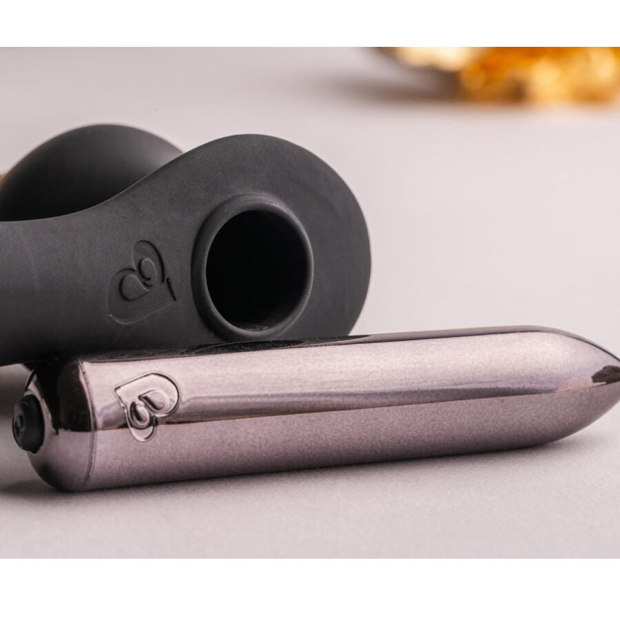 ROCKS-OFF - RO-ZEN RRO ANAL PLUG WITH VIBRANT PENIS RING BLACK