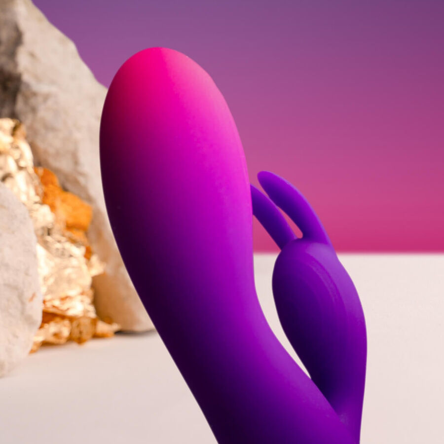 ROCKS-OFF - GLO-GIRL PURPLE RABBIT VIBRATOR