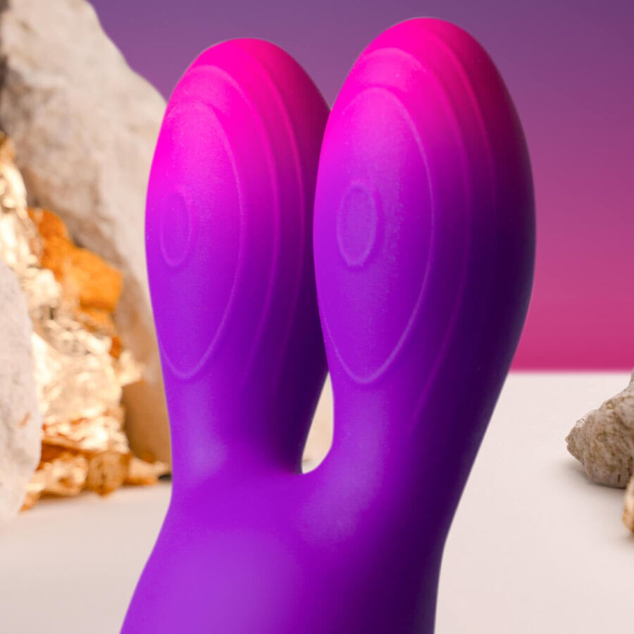ROCKS-OFF - GLO-GIRL BUNNY PURPLE FLEXIBLE VIBRATOR