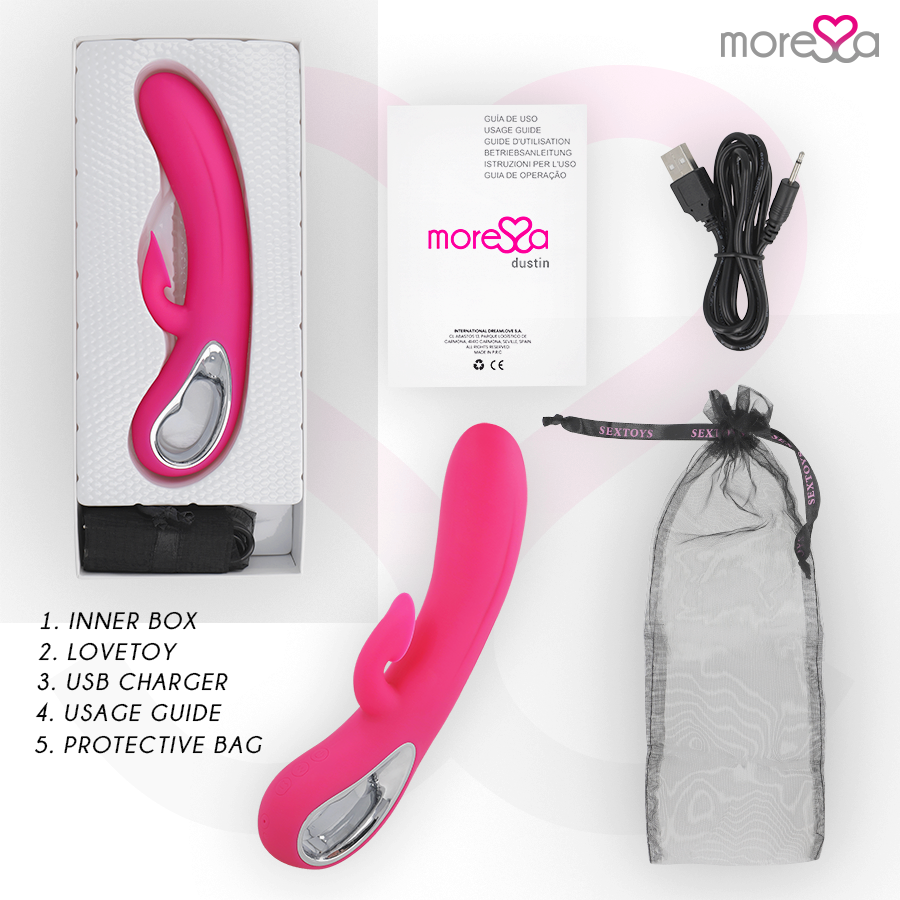 MORESSA - DUSTIN Clitoral Suction and Powerful Vibration, Premium Silicone, Rechargeable