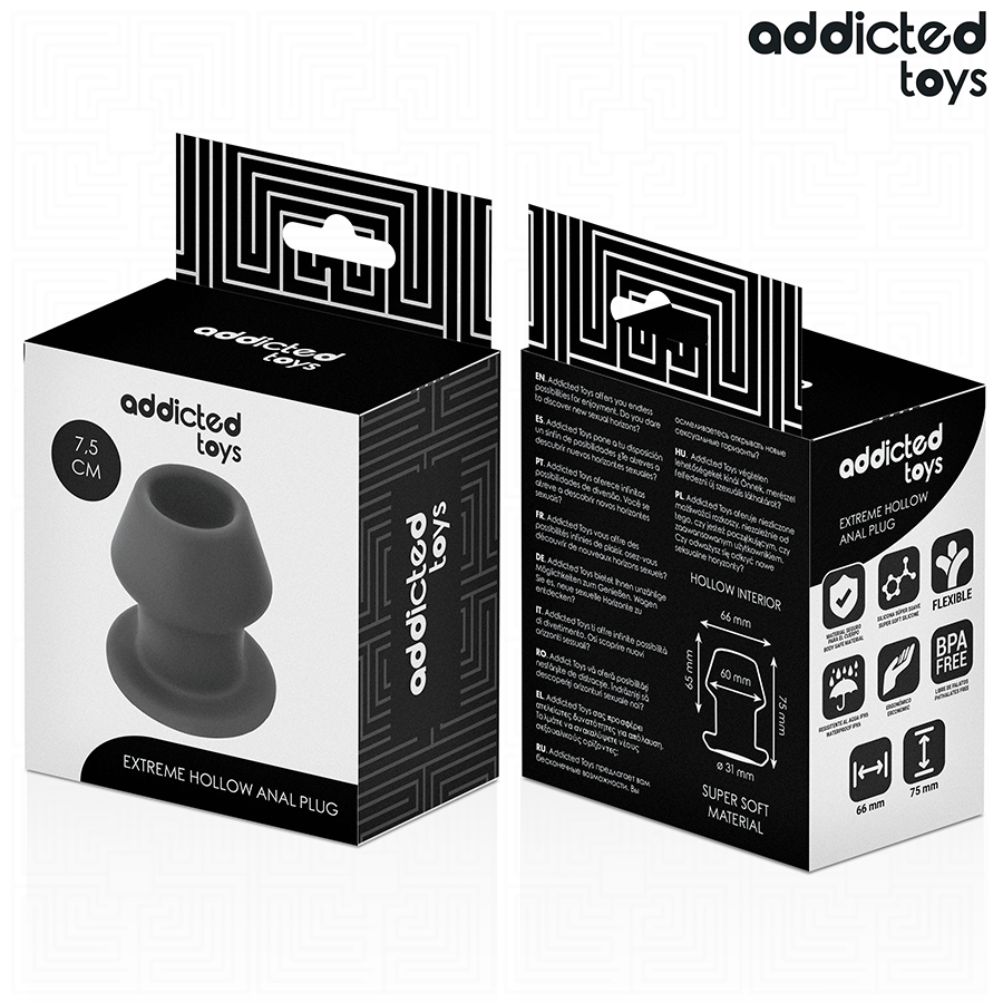 ADDICTED TOYS - EXTREM HOHL ANAL PLUG GRÖSSE S 7,5 CM