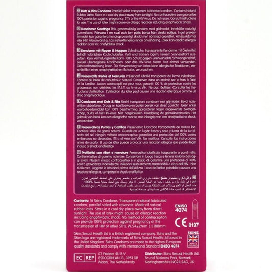 SKINS - DOTS & RIBS PREMIUM-KONDOME PACKUNG 16