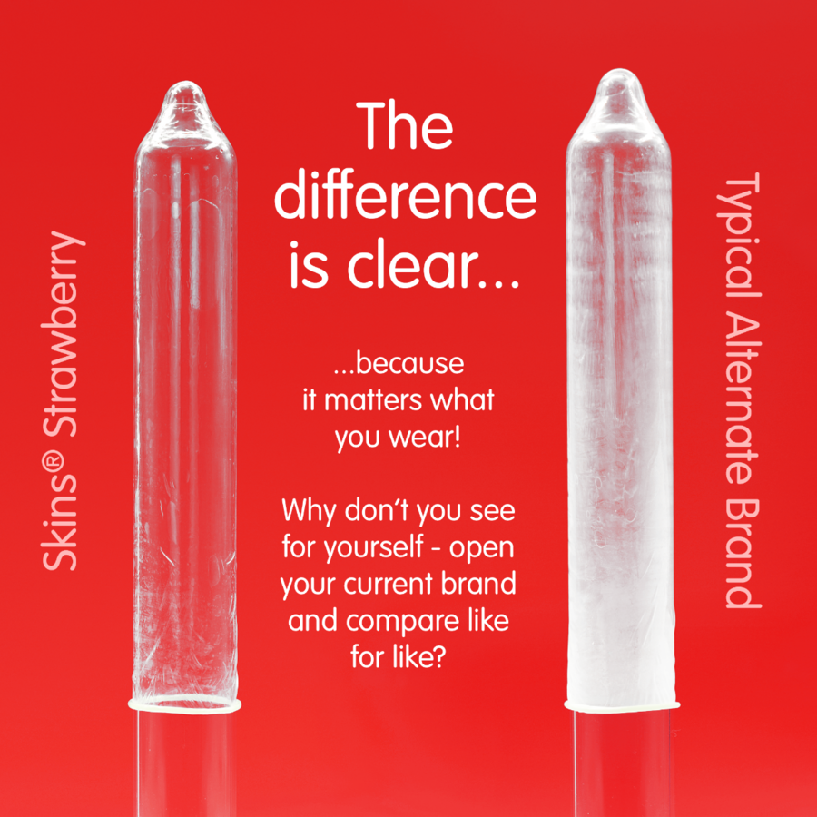 SKINS - ERDBEERE PREMIUM-KONDOME PACKUNG 4