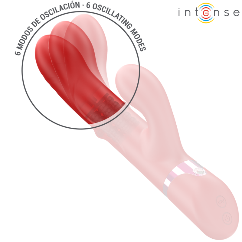 INTENSE - LELE MULTIFUNCTION VIBRATOR ROTATING &amp; OSCILLATION &amp; STIMULATION RED