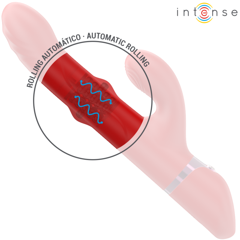 INTENSE - LELE MULTIFUNCTION VIBRATOR ROTATING &amp; OSCILLATION &amp; STIMULATION RED
