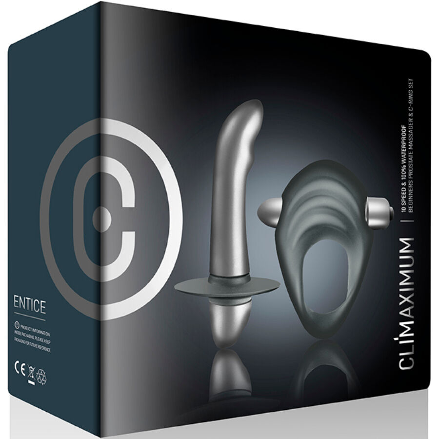 CLIMAXIMUM - ENTICE KIT COCK RING + PROSTATE VIBRATOR BEGINNER