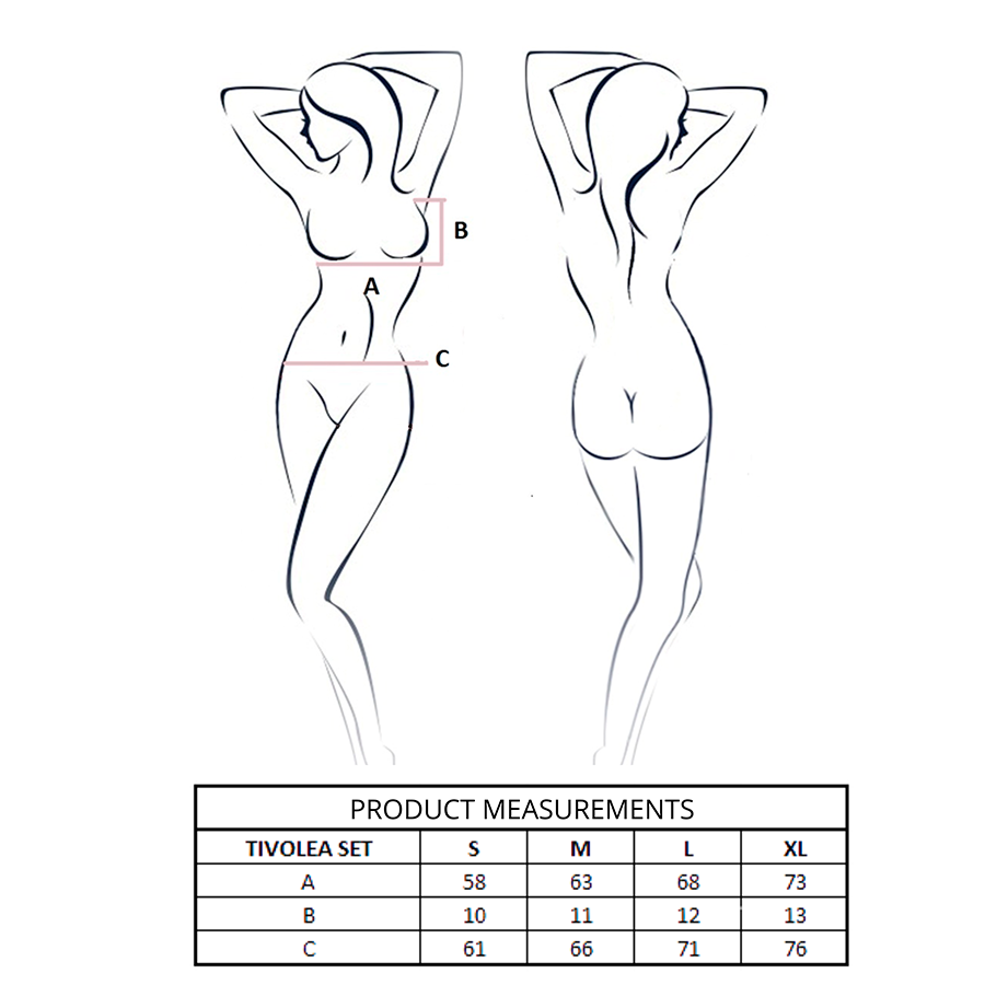 PASSION - TIVOLEA BH + STRING SET MISTY ROSE L/XL