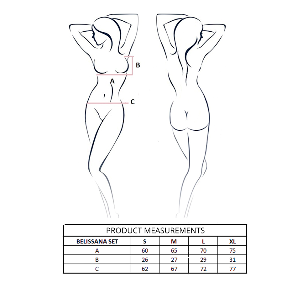 PASSION - BELISSANA BH + STRING SET VIOLETT S/M