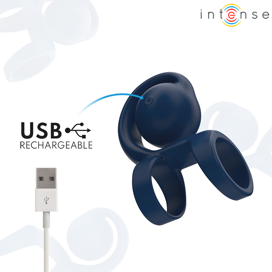 INTENSE - TYSON COCK RING MIT VIBRIERENDER KUGEL Ø 3,2 CM