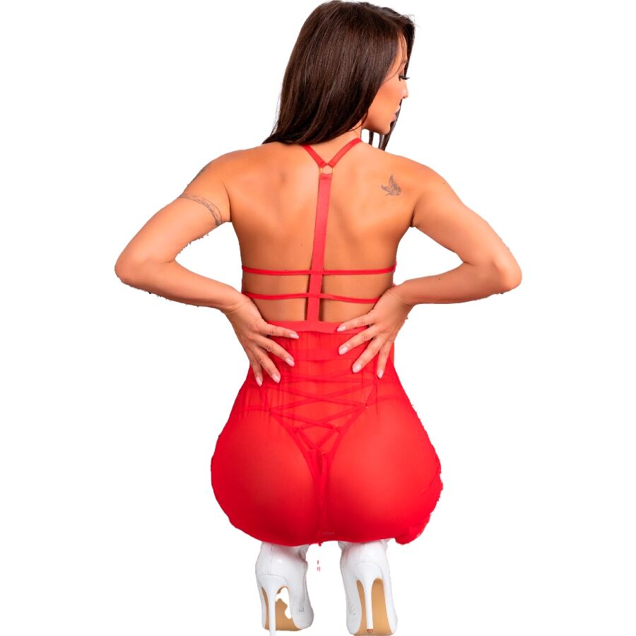 LIVCO CORSETTI FASHION – SANTAS CANDY LC 90722 WEIHNACHTSCHEMISE + TANGA L/XL