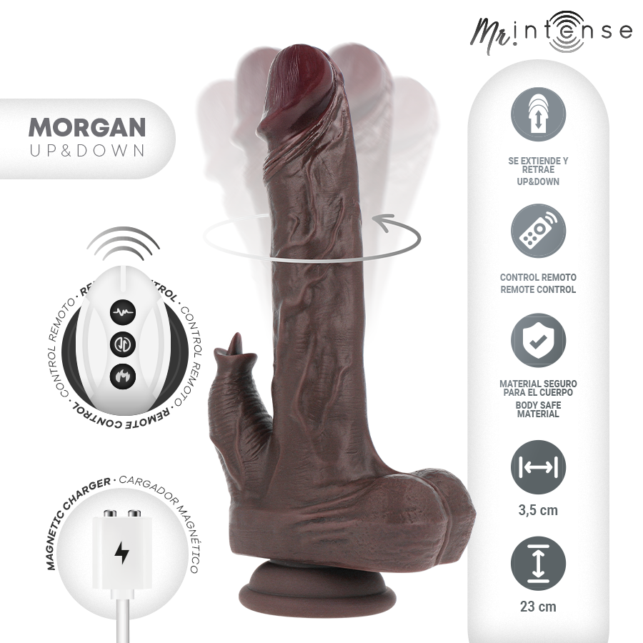 MR INTENSE – MORGAN REALISTIC PENIS WITH REMOTE CONTROL 23 CM – O – 3.5 CM