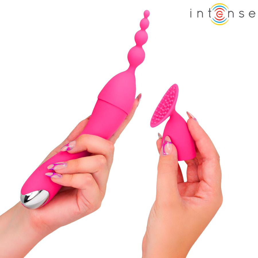 INTENSE - CHER VIBRATOR WITH 20 PATTERNS AND INTERCHANGEABLE ATTACHMENTS