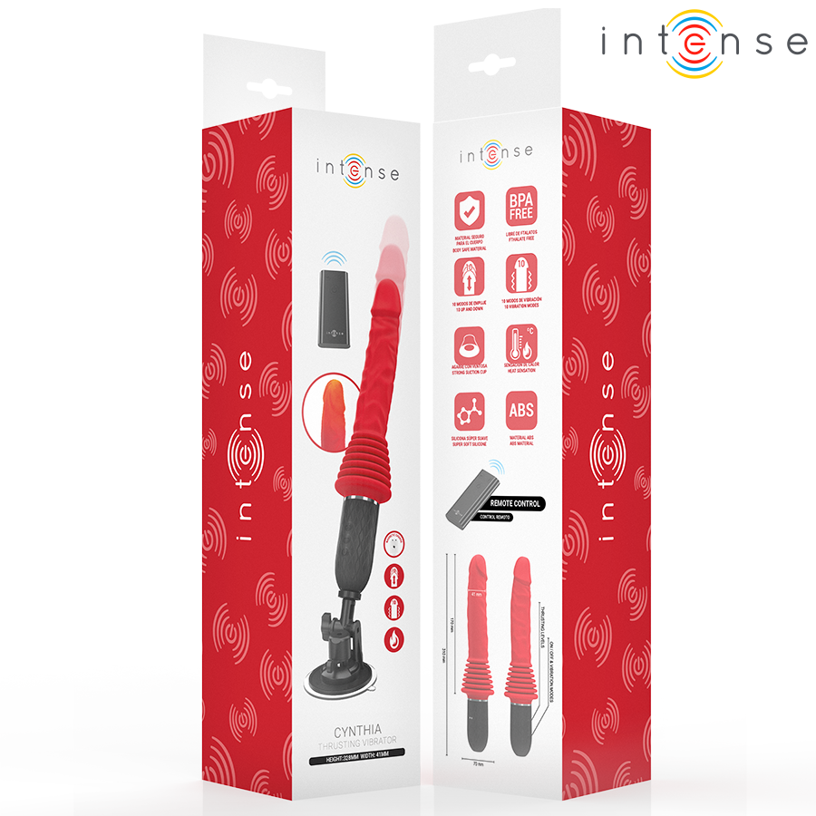 INTENSE - CYNTHIA FERNBEDIENUNGS-STOSSVIBRATOR MIT WÄRMEFUNKTION